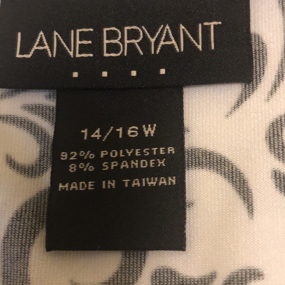 LANE BRYANT SIZE 14/16W - White/Black Adjustable Spaghetti Strap Cami Tank #190 - Picture 5 of 9